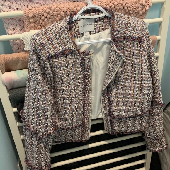Carolina Belle Tweed Fringe Jacket Blazer - Picture 1 of 2
